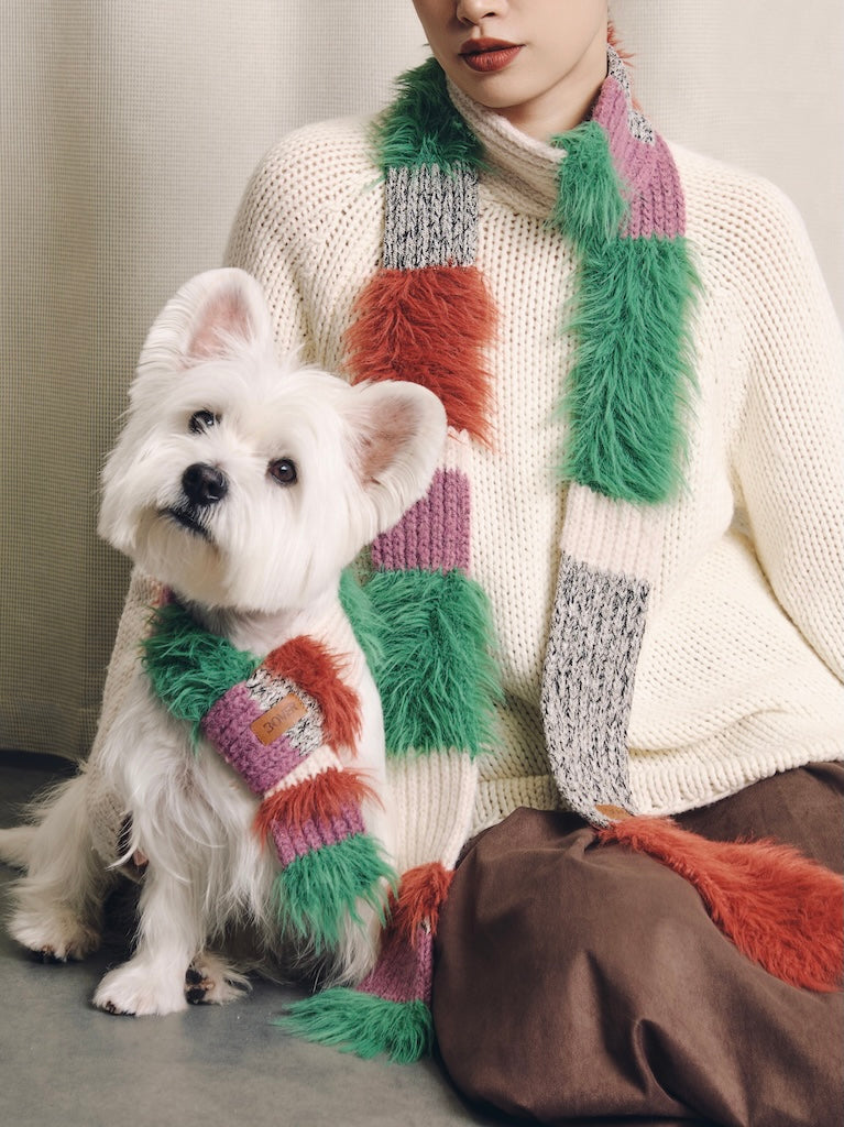 BOVER Color-block Pet Scarf (Pet Version)