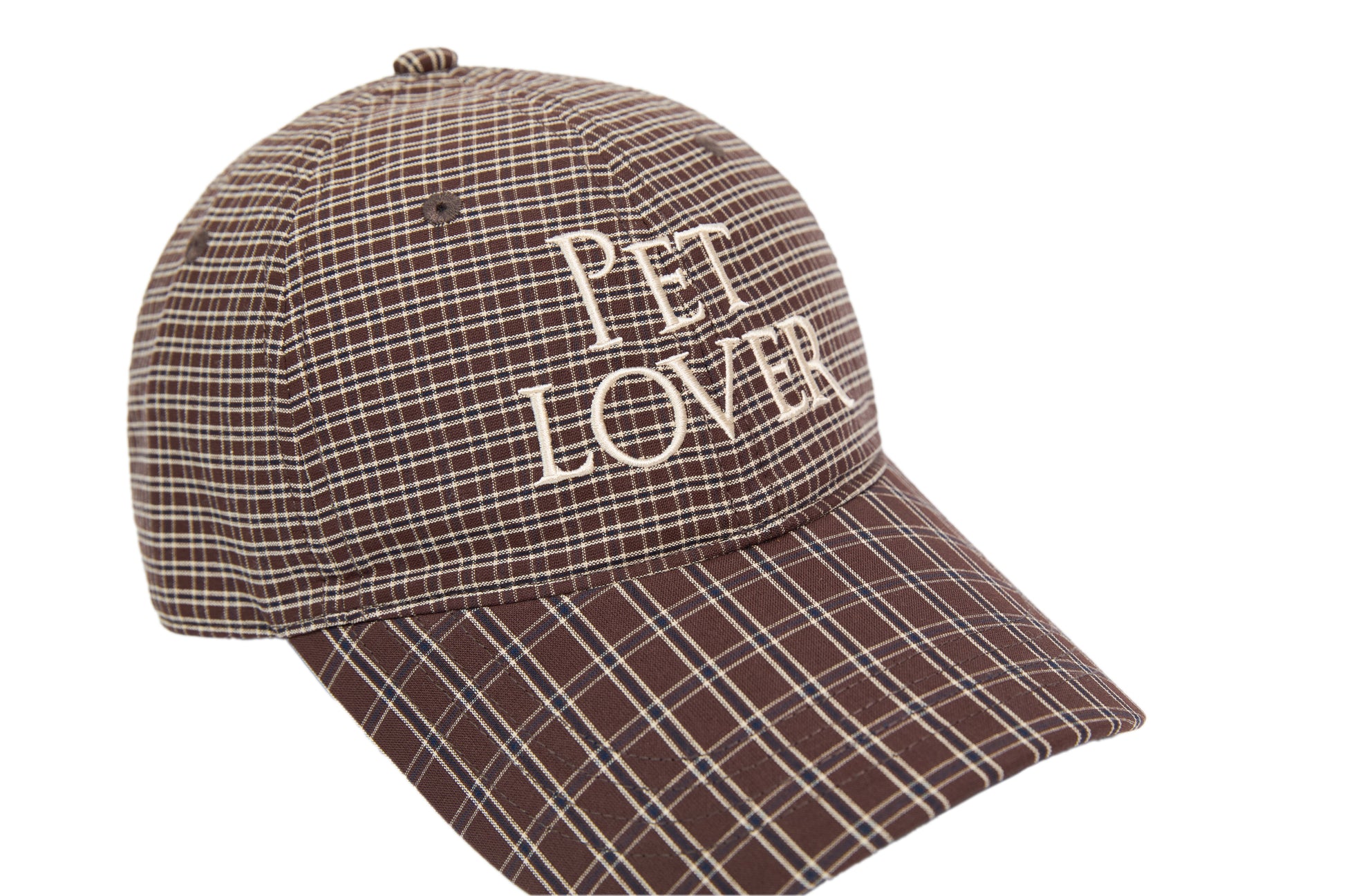BOVER Embroidered Plaid Baseball Cap (Human Version)