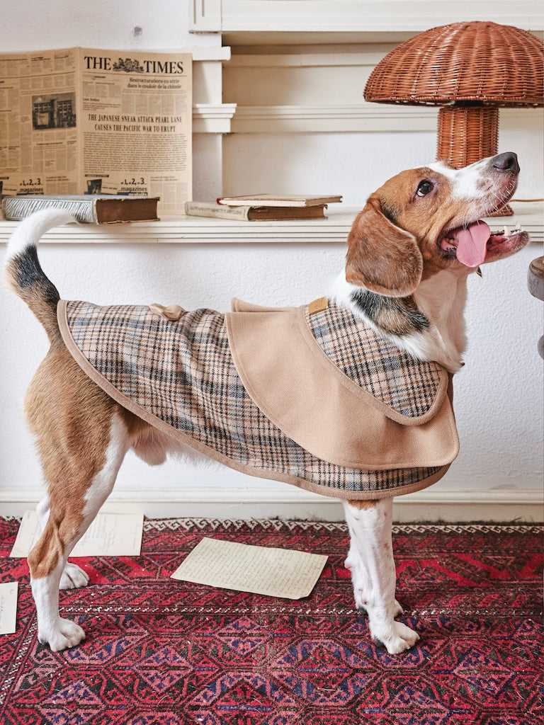 BOVER British Style Plaid Detective Cape