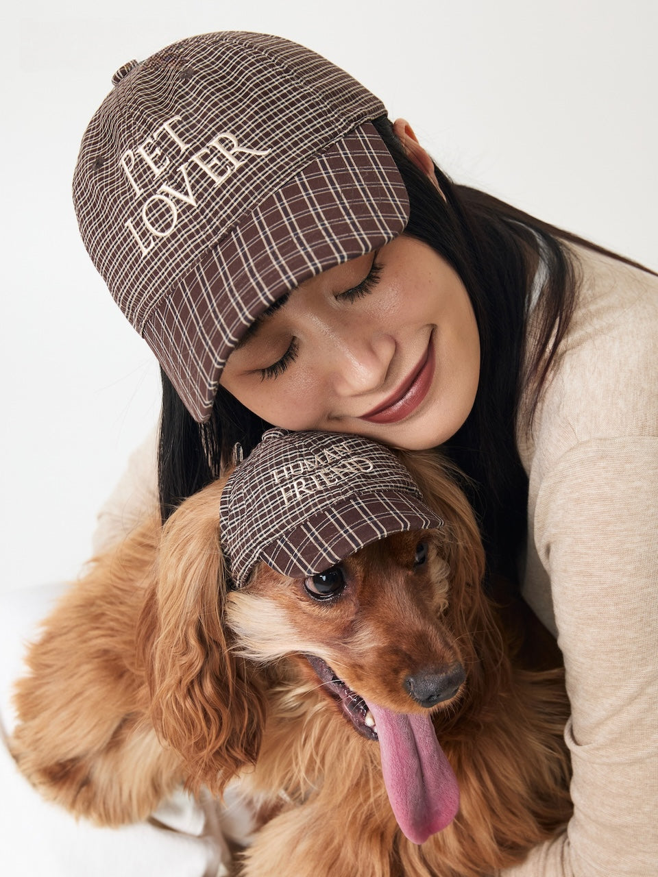 BOVER Embroidered Plaid Baseball Cap (Human Version)
