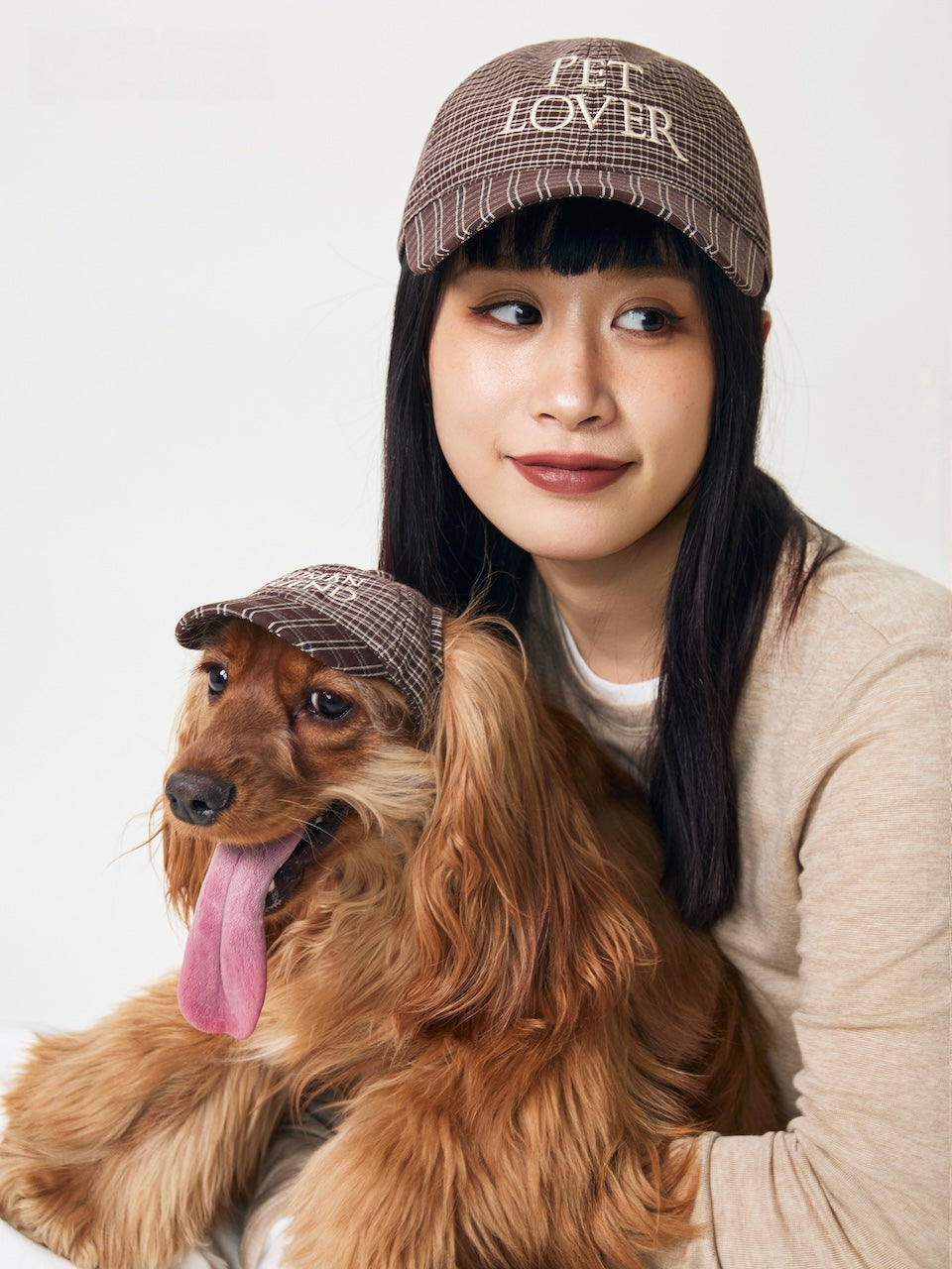 BOVER Embroidered Plaid Baseball Cap (Human Version)