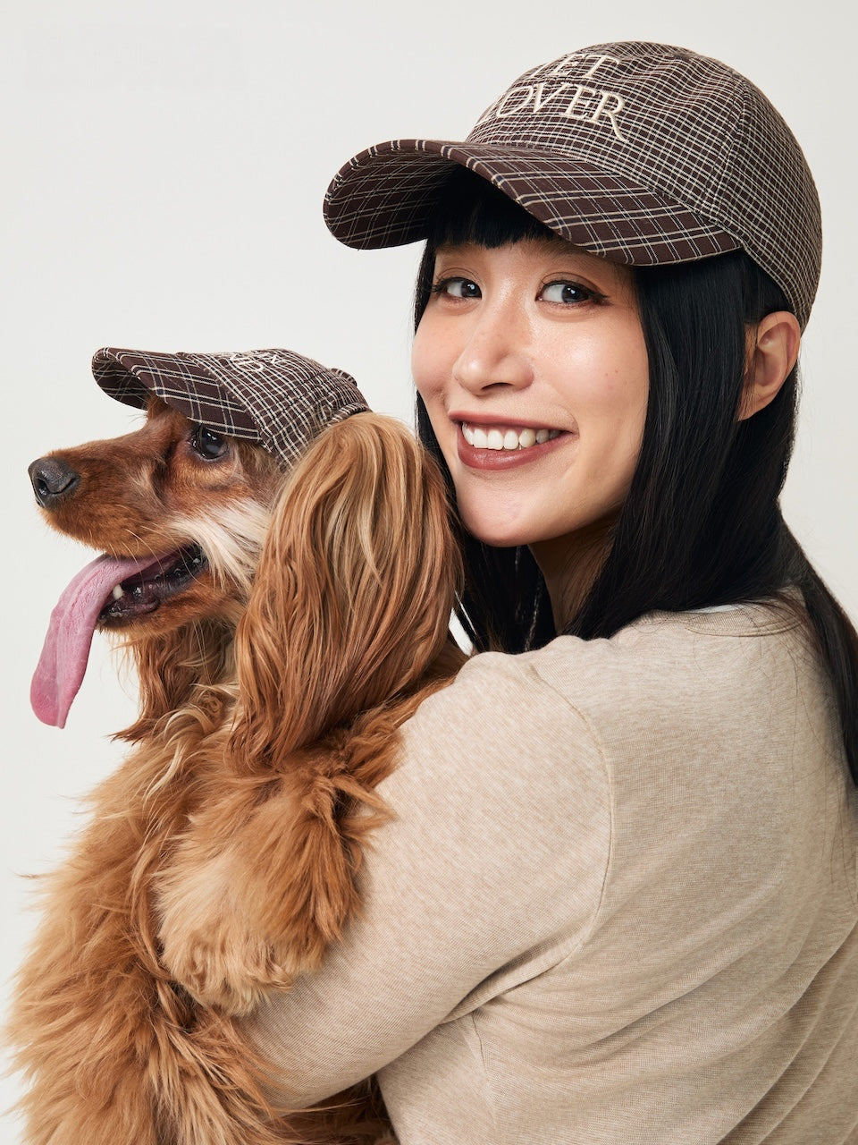 BOVER Embroidered Plaid Baseball Cap (Human Version)