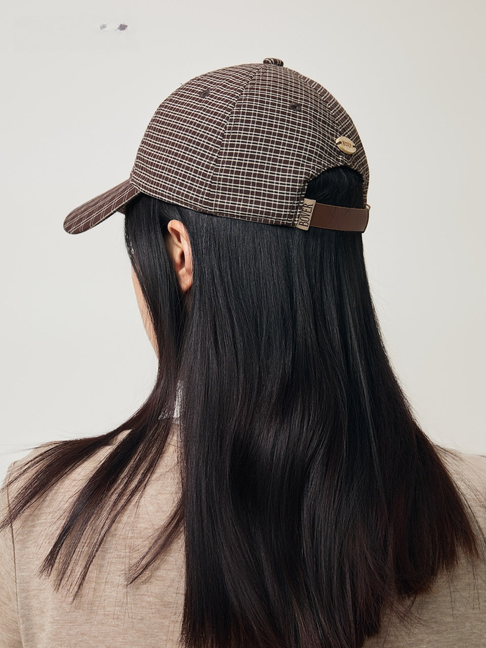 BOVER Embroidered Plaid Baseball Cap (Human Version)